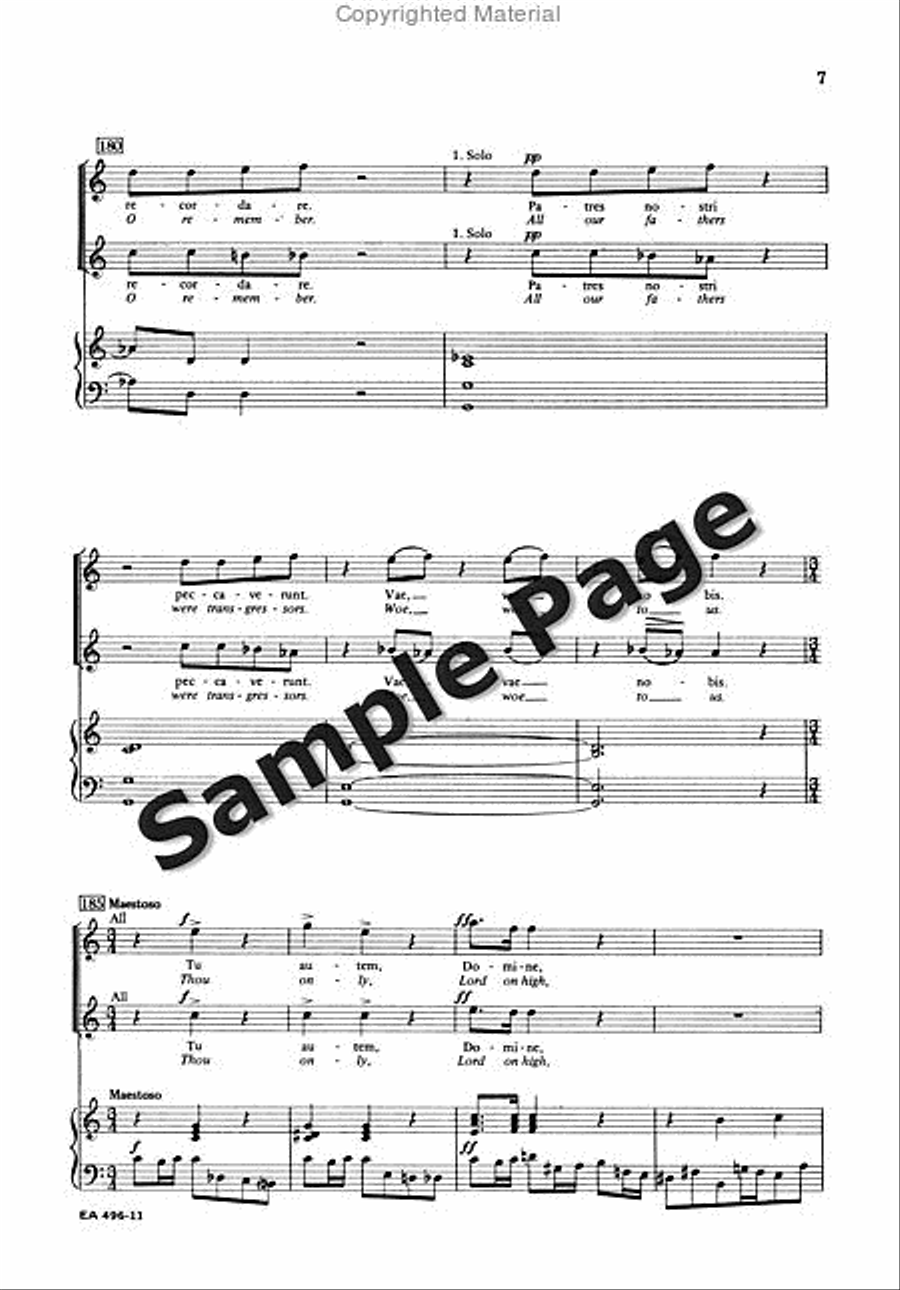 O Remember Lord 4-Part scores gallery preview page 8