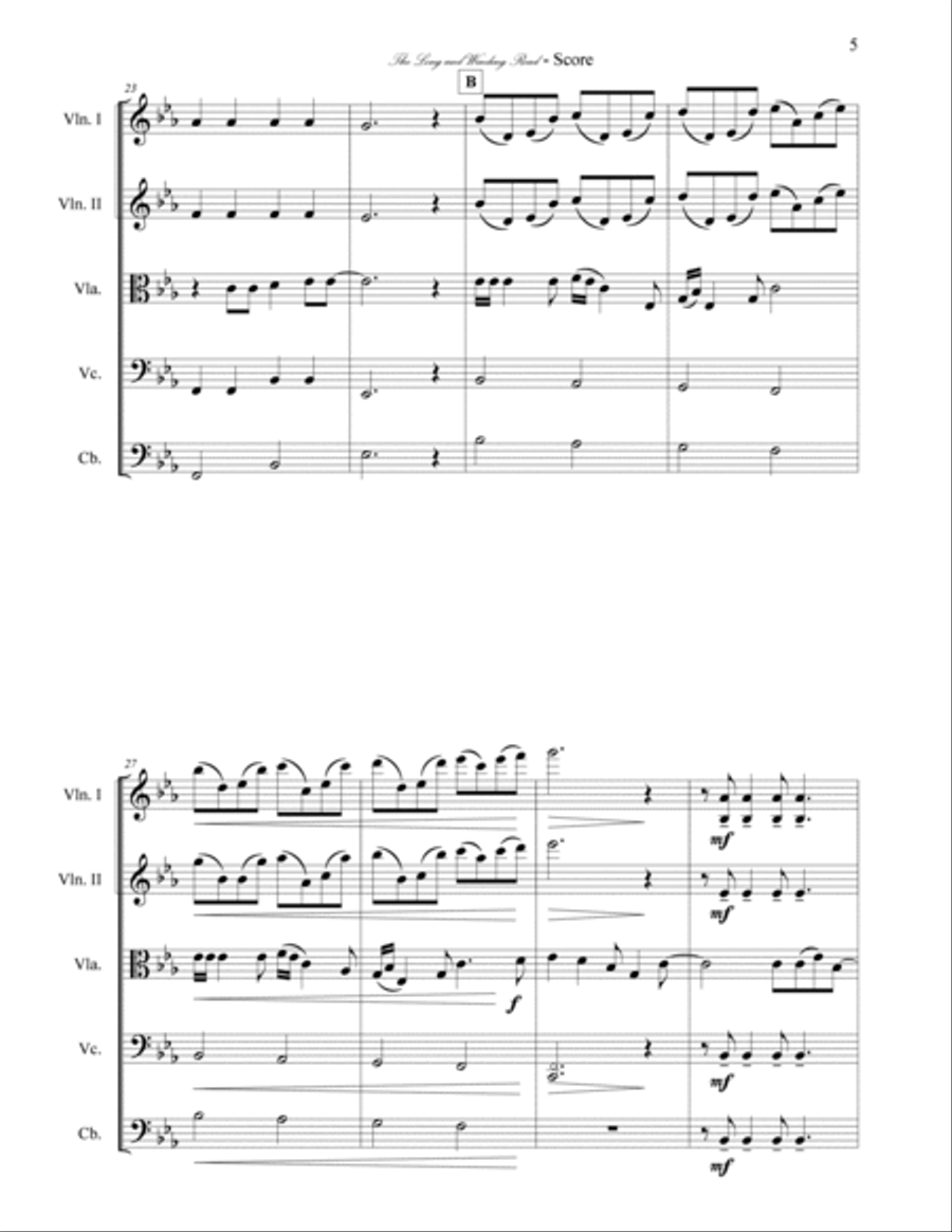 The Long And Winding Road String Orchestra scores gallery preview page 5