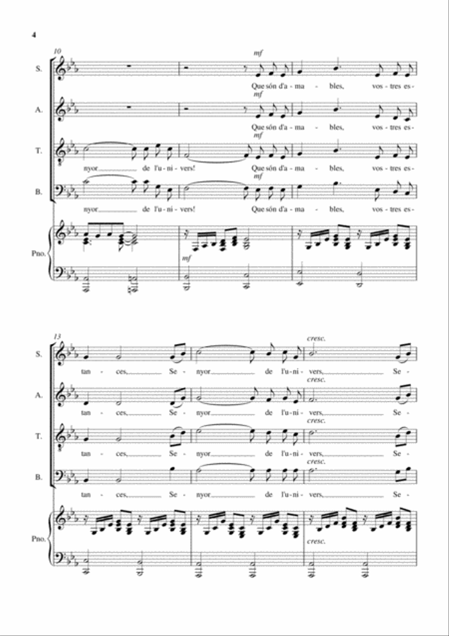 Salm 84: Que són d'amables les vostres estances 4-Part scores gallery preview page 6