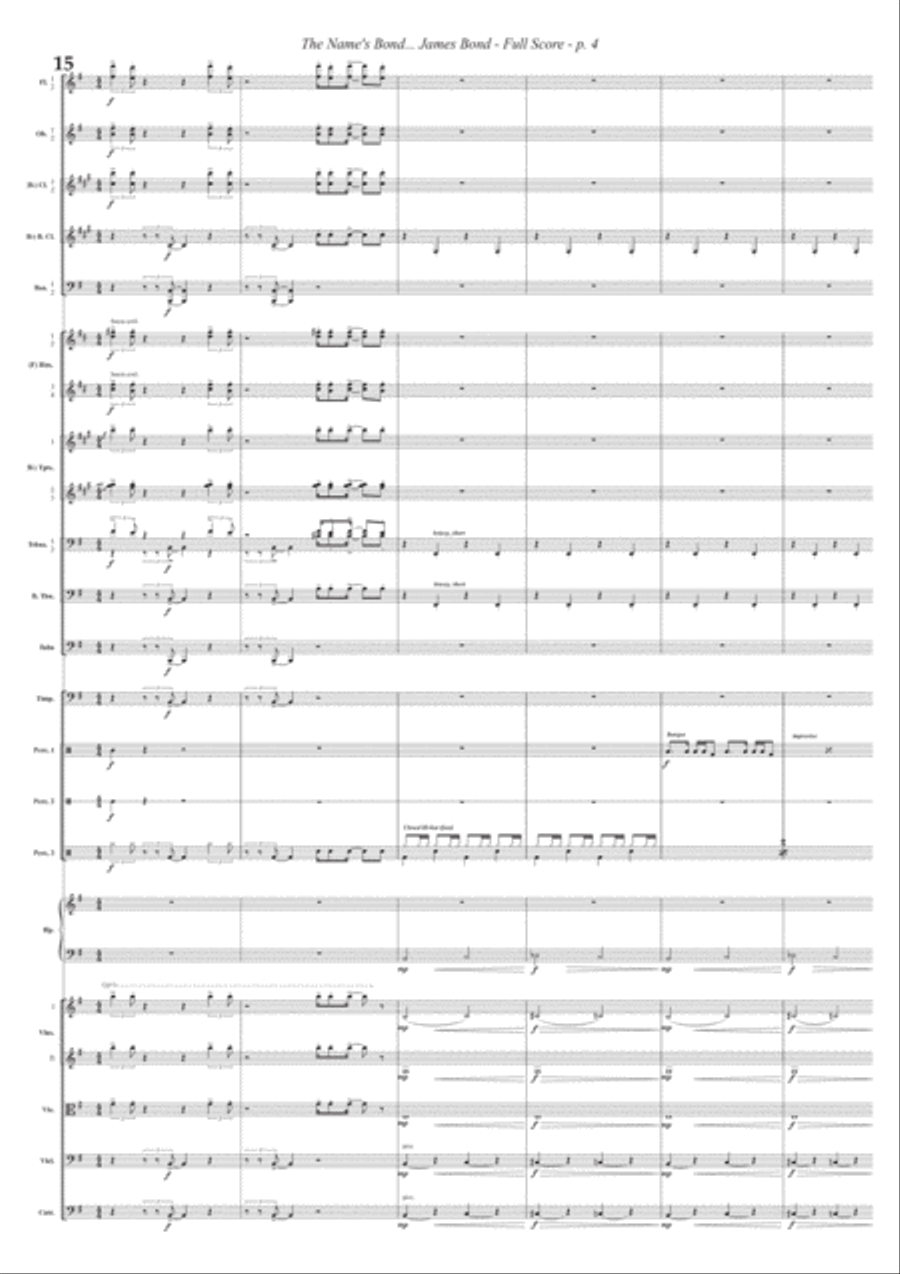The Name's Bond... James Bond Full Orchestra scores gallery preview page 5