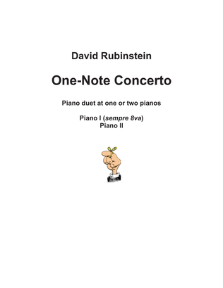 Book cover for One-Note Concerto (piano duet, three hands)