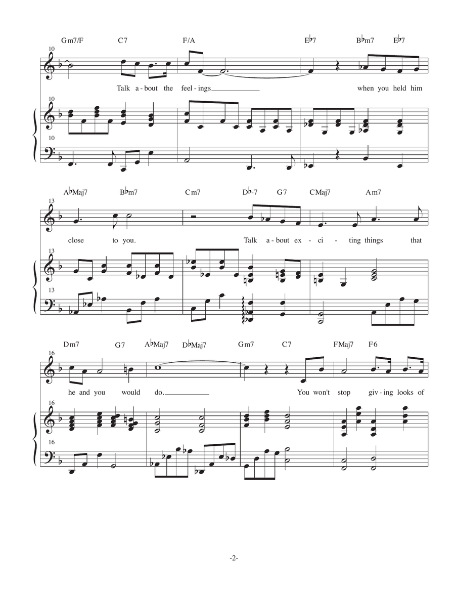 Talk About The Good Times Piano, Vocal scores gallery preview page 2