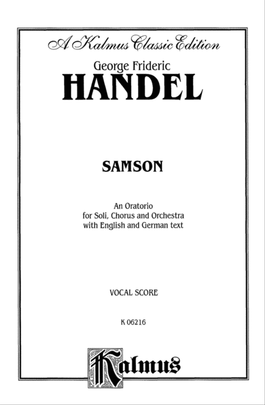 Samson (1743) 4-Part scores gallery preview page 2