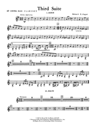 Third Suite (I. March, II. Waltz, III. Rondo): B-flat Contrabass Clarinet