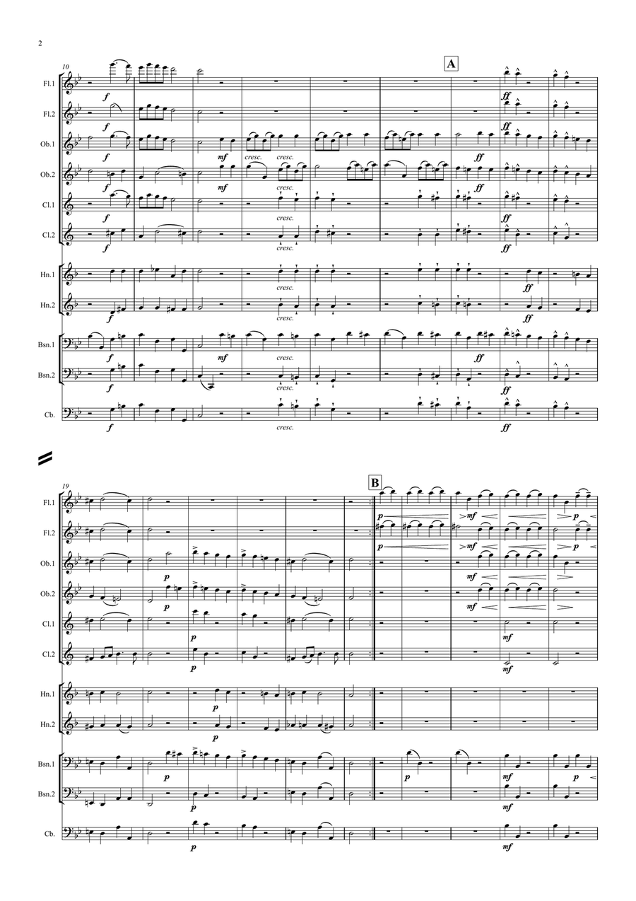 Corelli: Concerto Grosso Op.6 No.8 (Christmas Concerto) Mvt.V Allegro - symphonic wind Woodwind Quintet scores gallery preview page 2