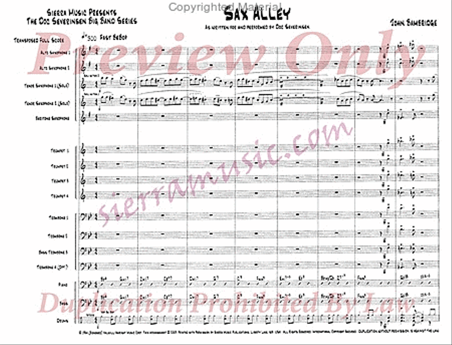 Sax Alley Jazz Ensemble scores gallery preview page 2