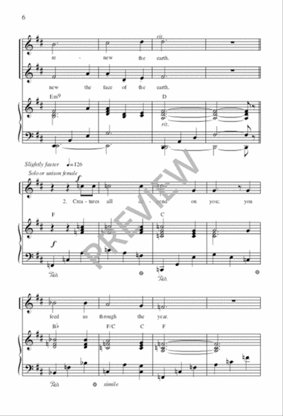 God, Send Out Your Spirit 4-Part scores gallery preview page 7