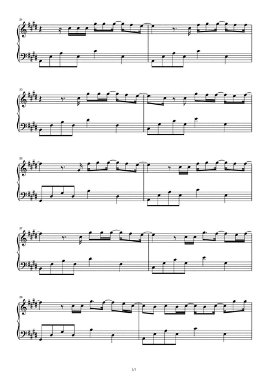 Dehors Piano Solo scores gallery preview page 3
