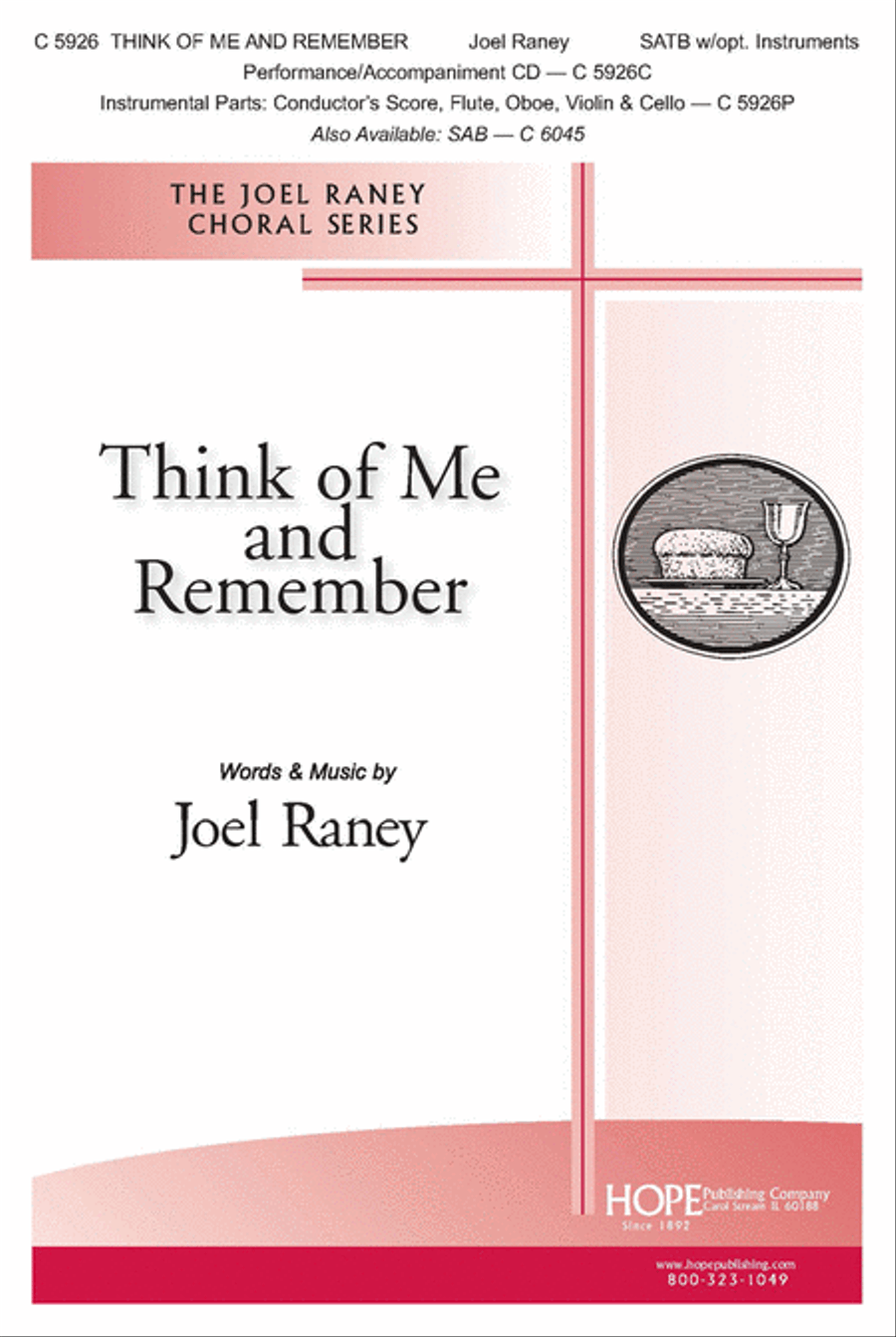 Think of Me and Remember 4-Part scores gallery preview page 1