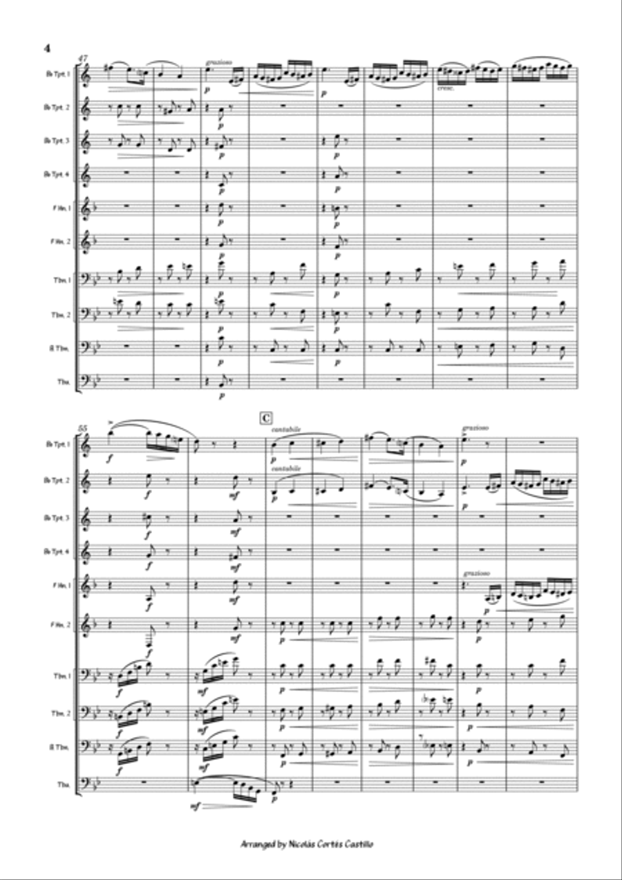 Tchaikovsky - Nutcracker Suite Op. 71a for Brass Ensemble Brass Ensemble scores gallery preview page 5