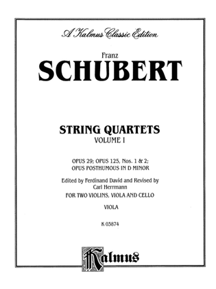 Book cover for String Quartets, Volume I: Op. 29; Op. 125, Nos. 1 & 2; Op. Posth. in D Minor: Viola