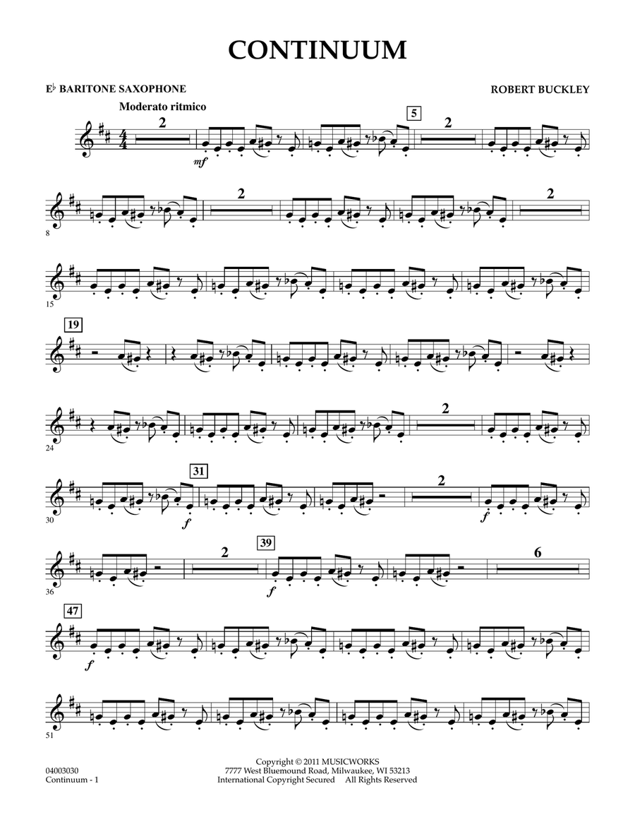 Continuum - Eb Baritone Saxophone