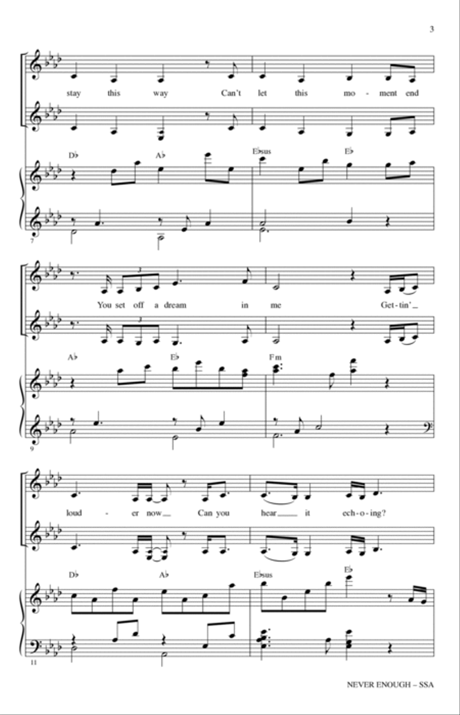 Never Enough (from The Greatest Showman) (arr. Mark Brymer) SSA scores gallery preview page 2