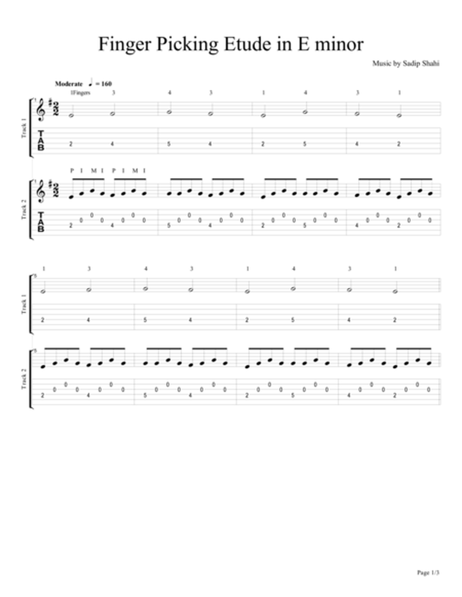 Finger Picking Etude in E minor image number null