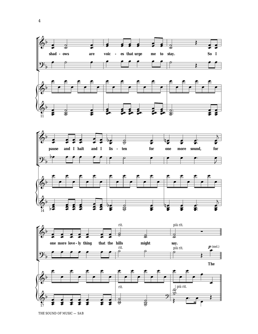 The Sound Of Music 3-Part scores gallery preview page 2