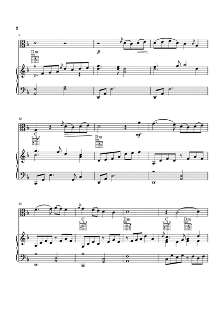 The Willow Tree - Celtic Melody Viola scores gallery preview page 2