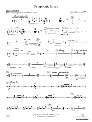 Symphonic Essay: 1st Percussion