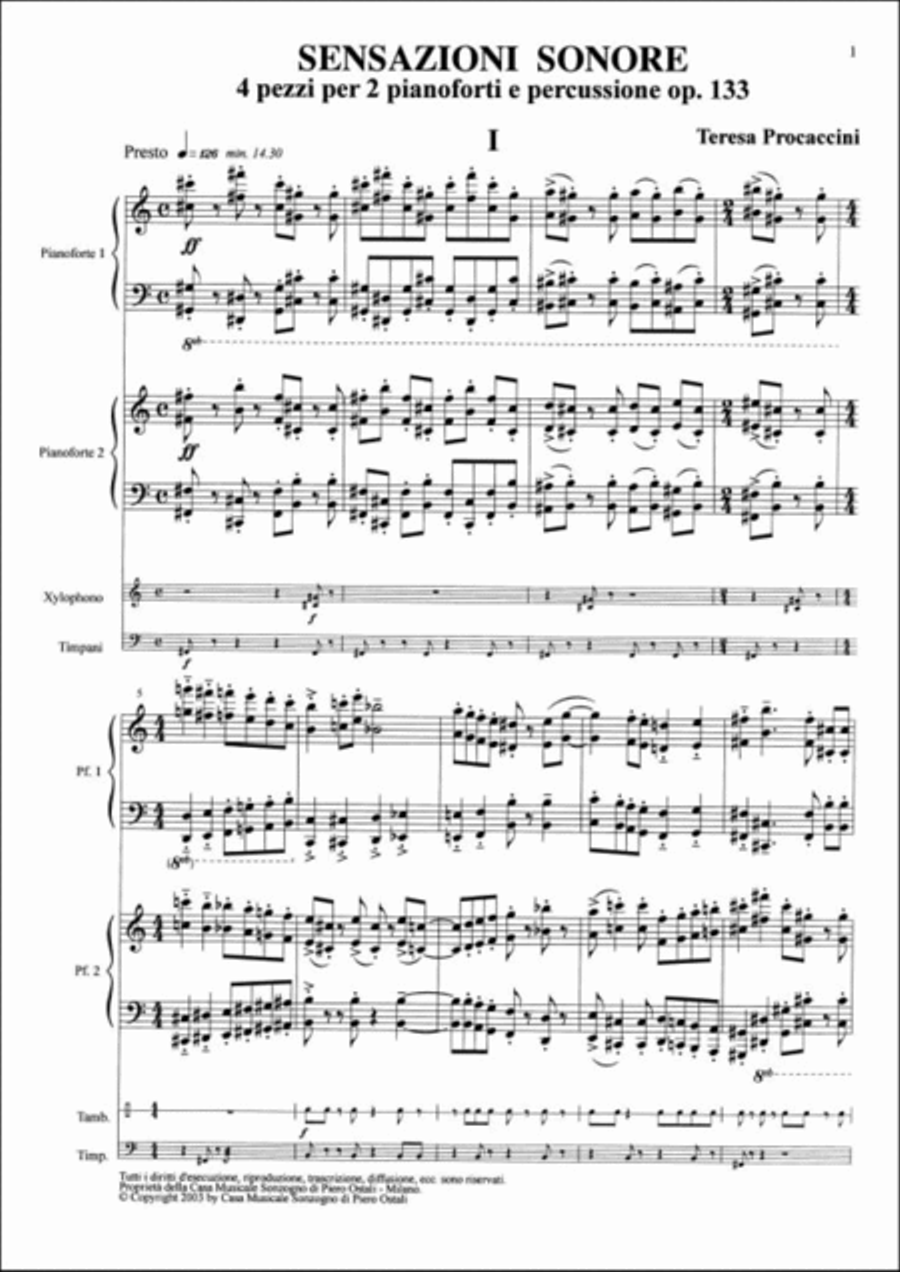 Sensazioni sonore Piano scores gallery preview page 2