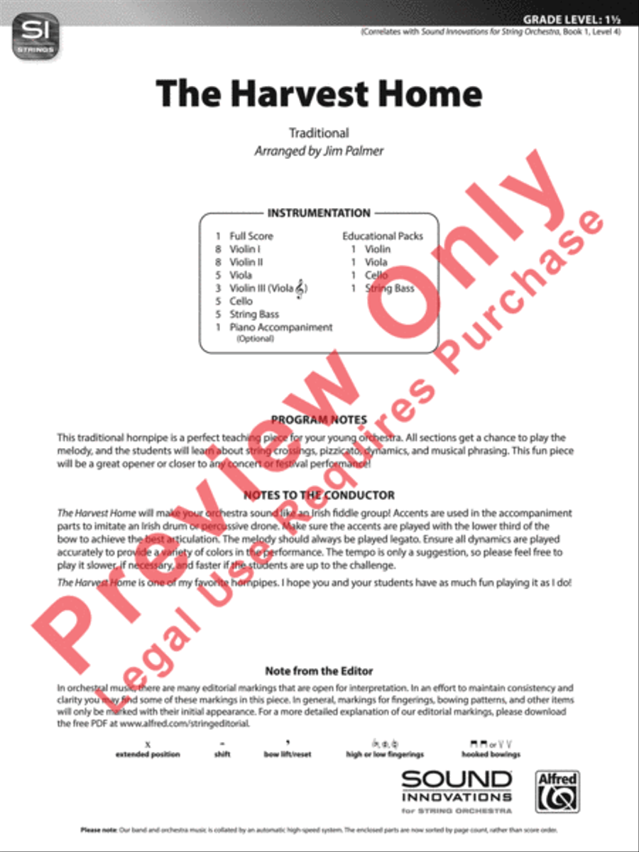 The Harvest Home The Harvest Home String Orchestra scores gallery preview page 2