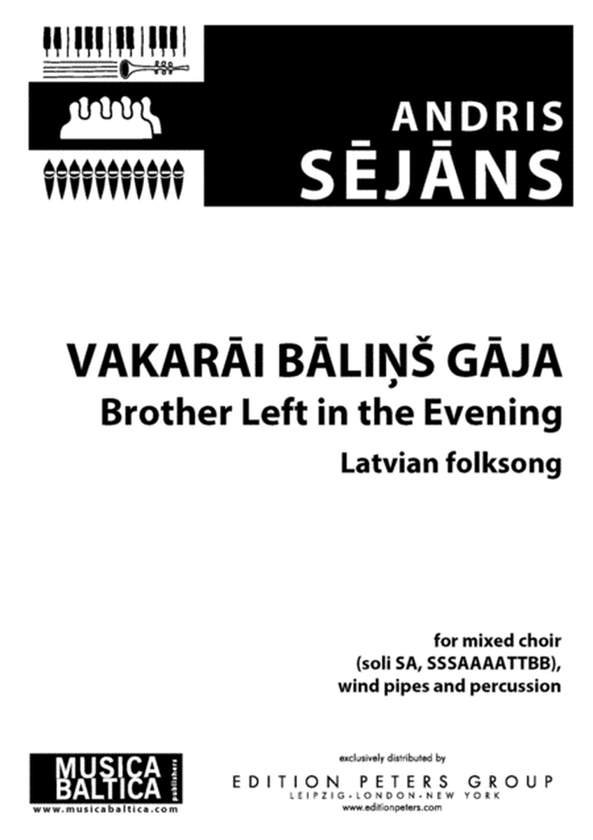 Vakarai balins gaja (Brother Left in the Even
