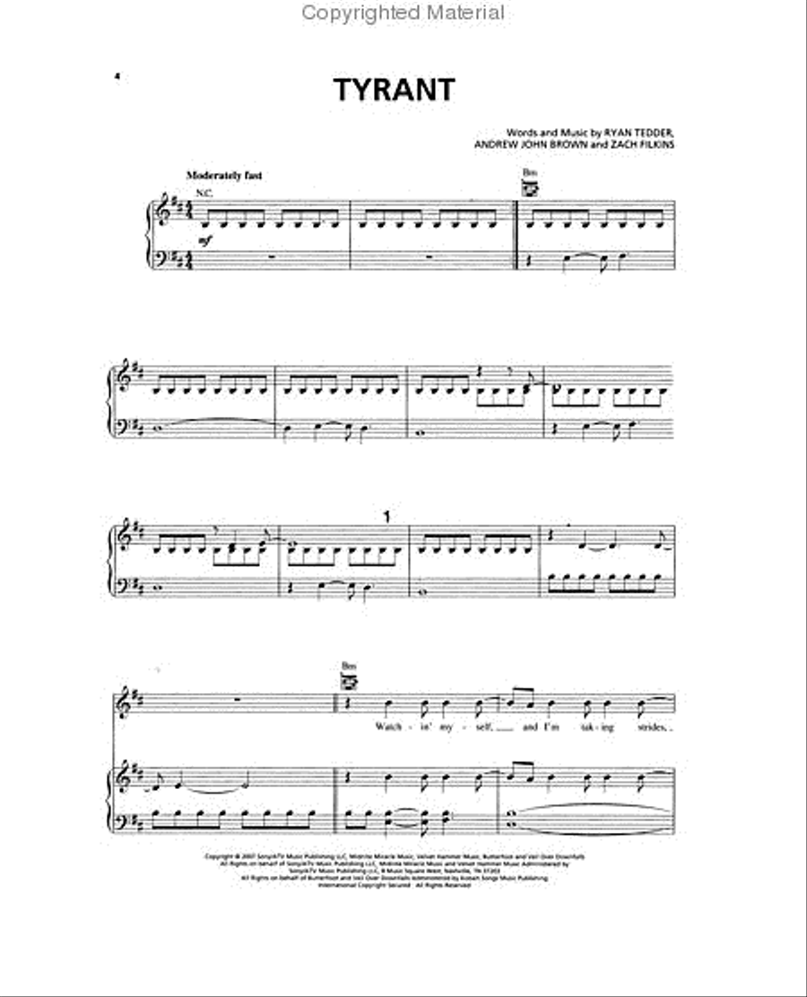 The Last Song Piano, Vocal, Guitar scores gallery preview page 2