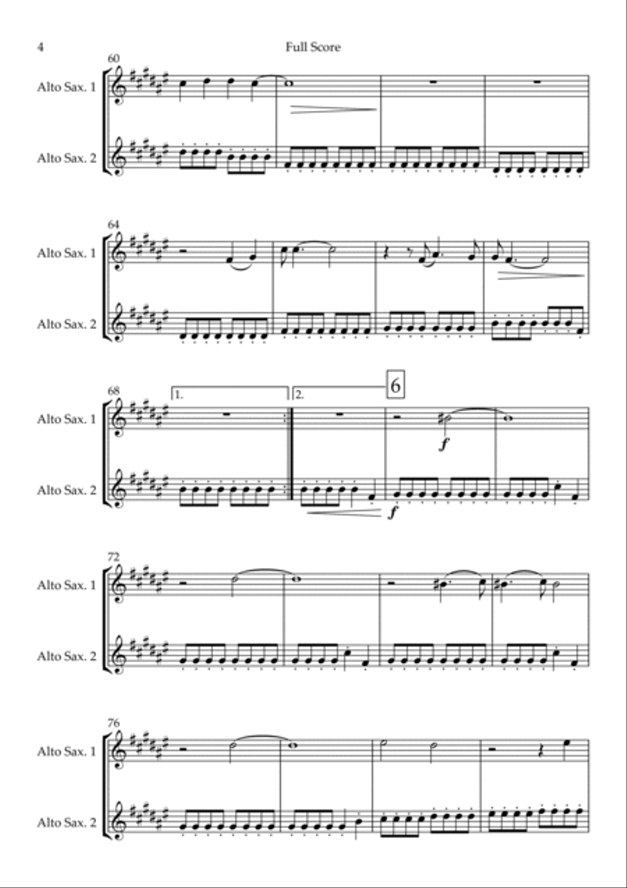 City Of Blinding Lights City Of Blinding Lights Woodwind Duet scores gallery preview page 4