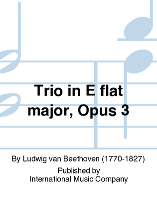 Book cover for Trio In E Flat Major, Opus 3