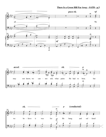 There Is a Green Hill Far Away (SATB) image number null