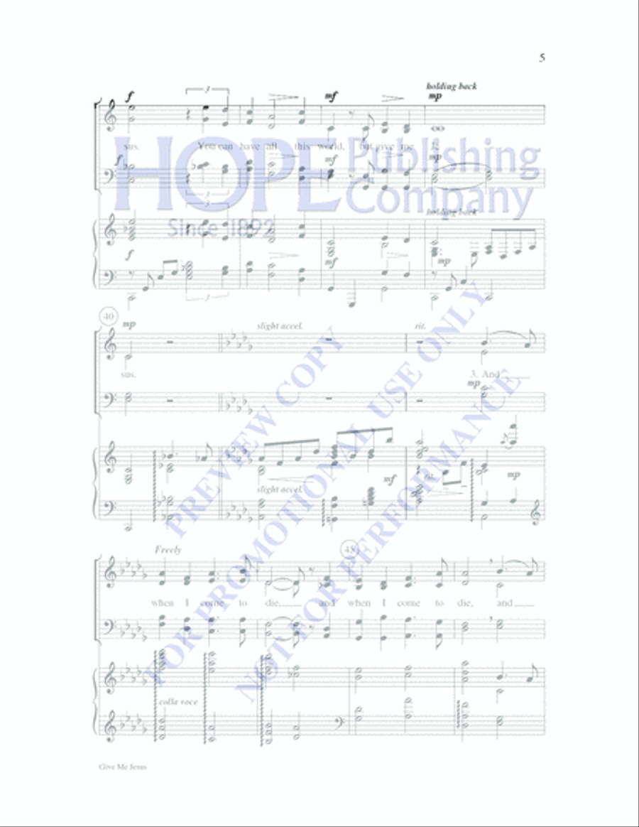Give Me Jesus Give Me Jesus 4-Part scores gallery preview page 5