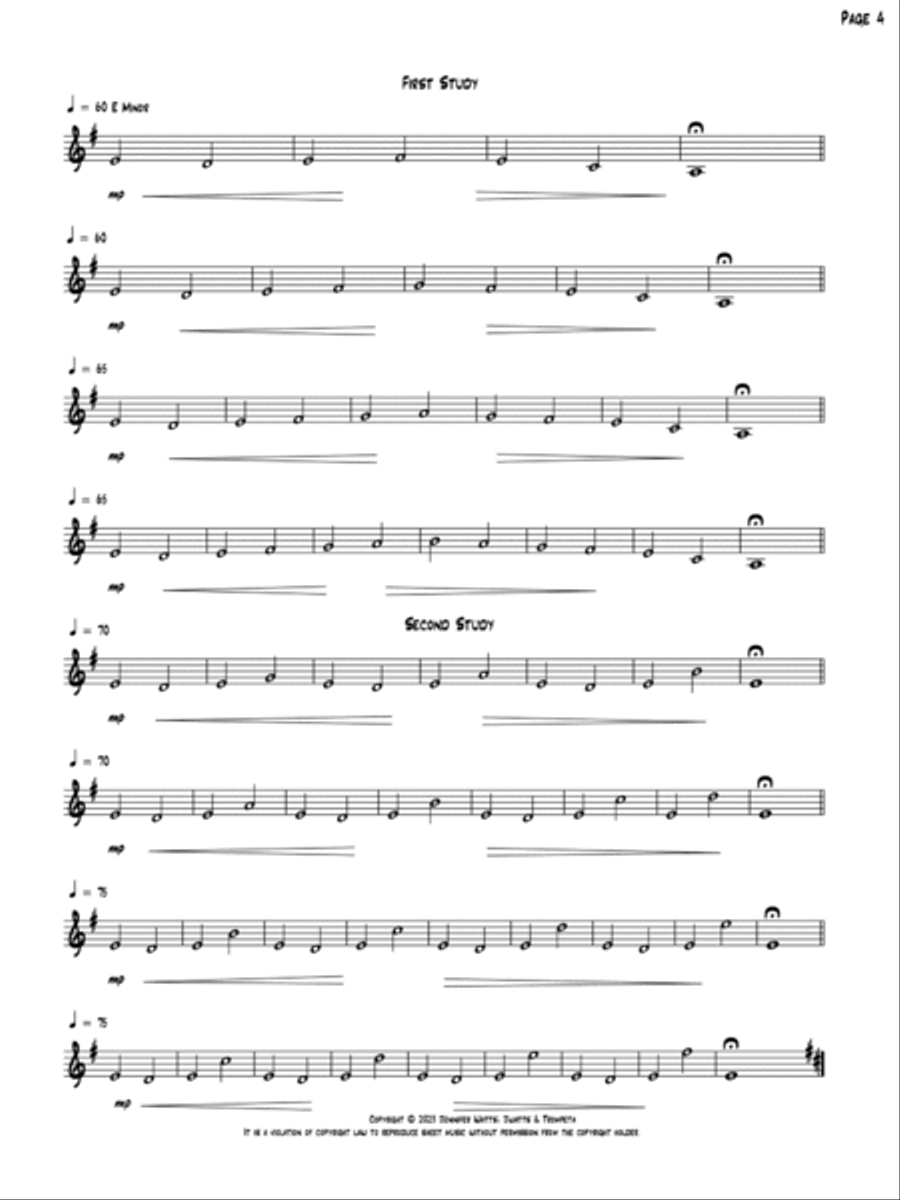 Long Tone Studies for Trumpets Trumpet Solo scores gallery preview page 6