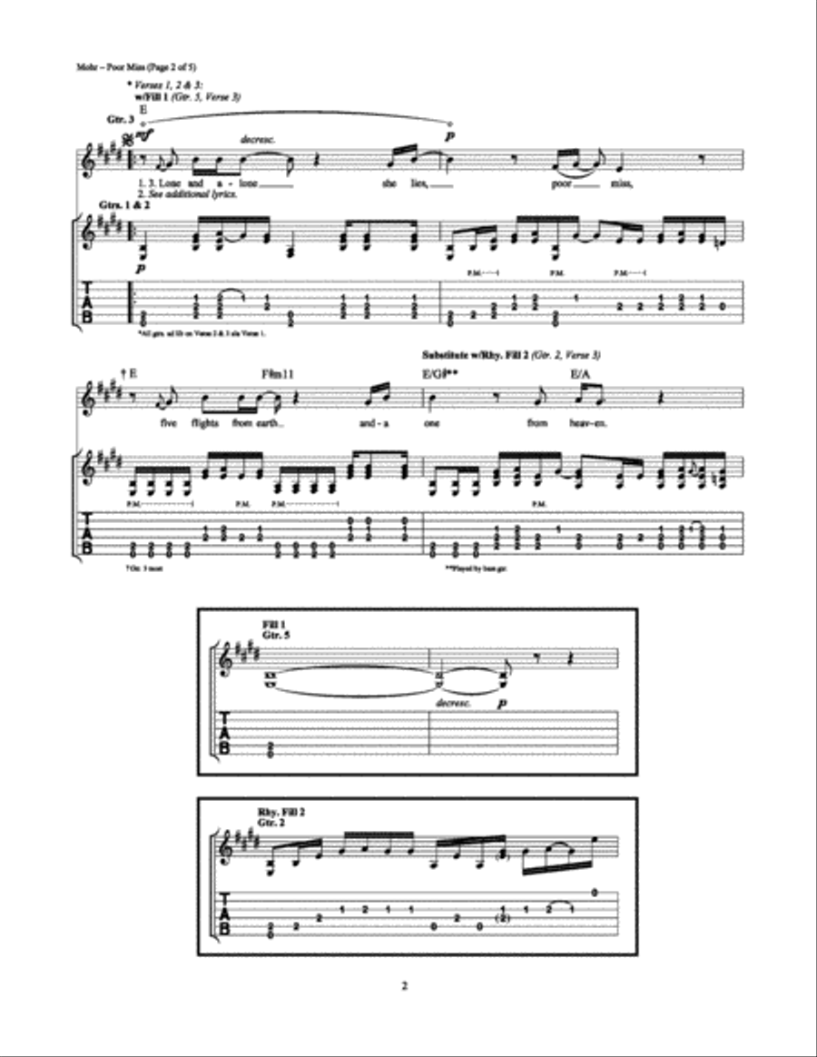 Poor Miss Poor Miss Electric Guitar scores gallery preview page 2