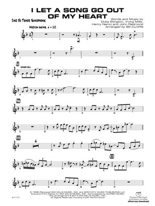 I Let a Song Go Out of My Head: 2nd B-flat Tenor Saxophone