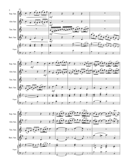 Telemann - Concerto à 4, TWV 43:G6 (for Saxophone Quartet SATB with optional Organ) image number null