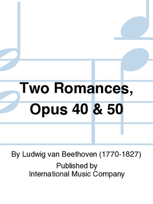 Book cover for Two Romances, Opus 40 & 50