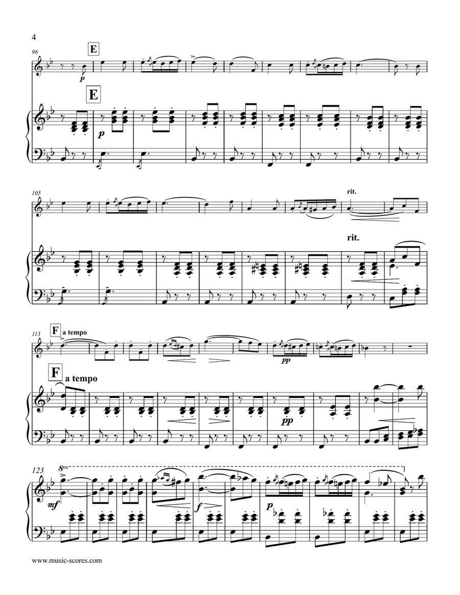 Verdi: Libiamo ne lieti calici - Brindisi from La Traviata - Oboe and Piano Piano scores gallery preview page 4