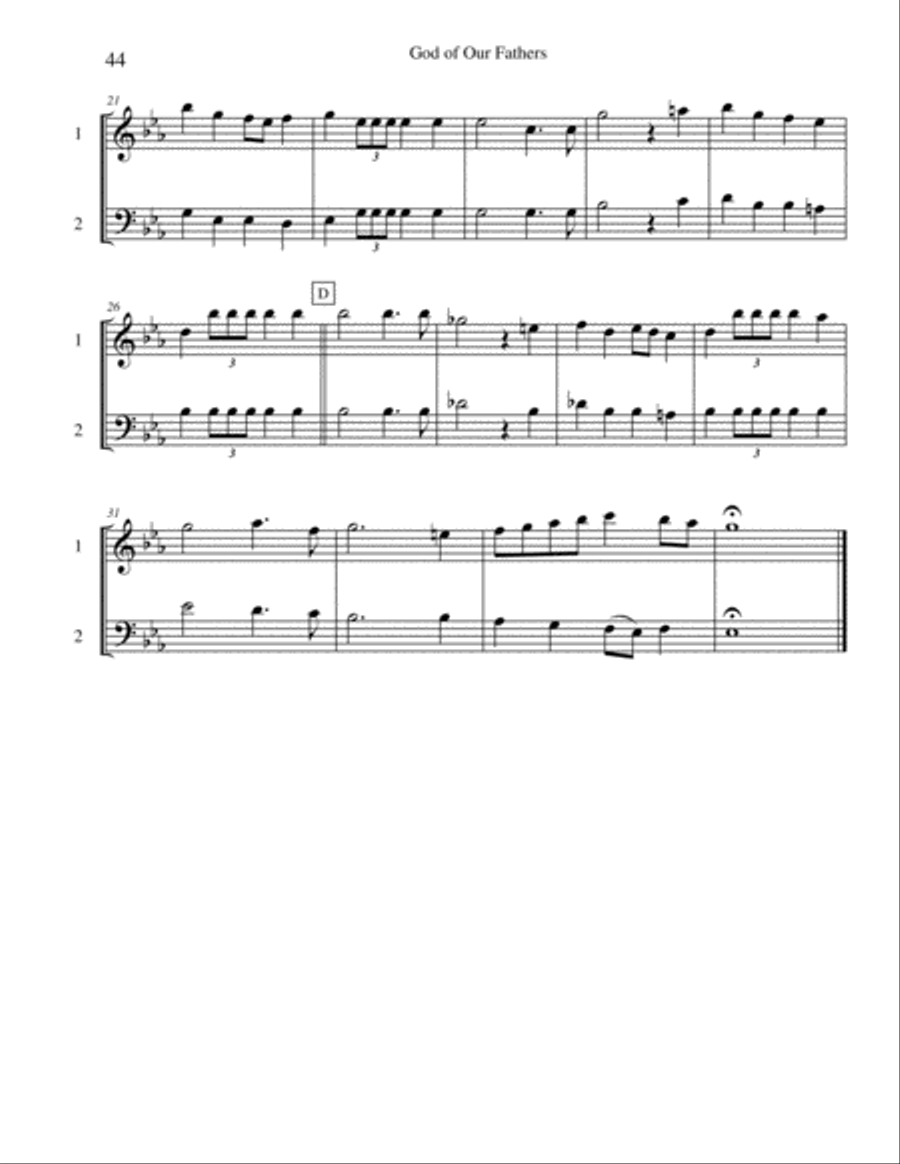 Ten Selected Hymns for the Performing Duet, Vol. 3 - violin and cello String Duet scores gallery preview page 4