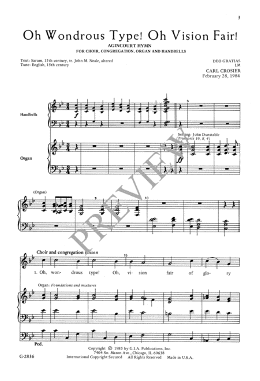 O Wondrous Type! O Vision Fair! 4-Part scores gallery preview page 3