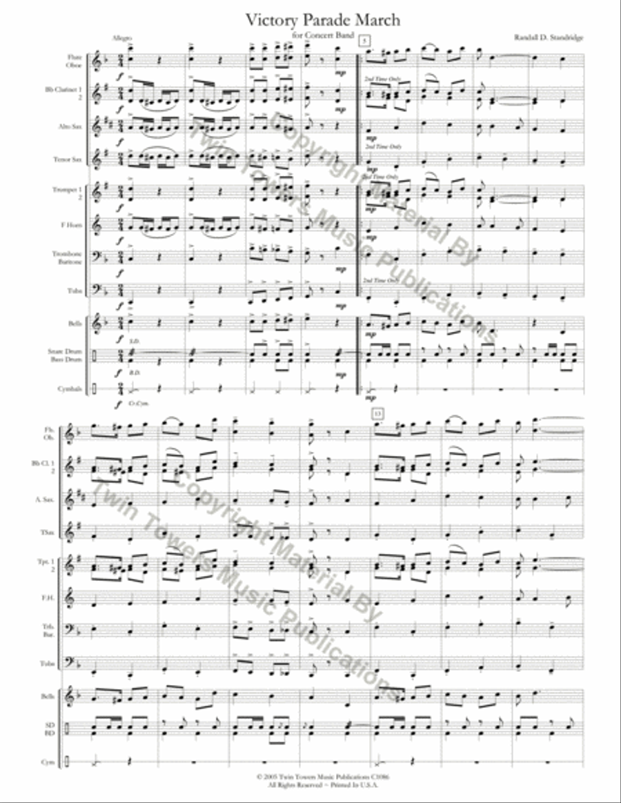 Victory Parade Concert Band scores gallery preview page 4
