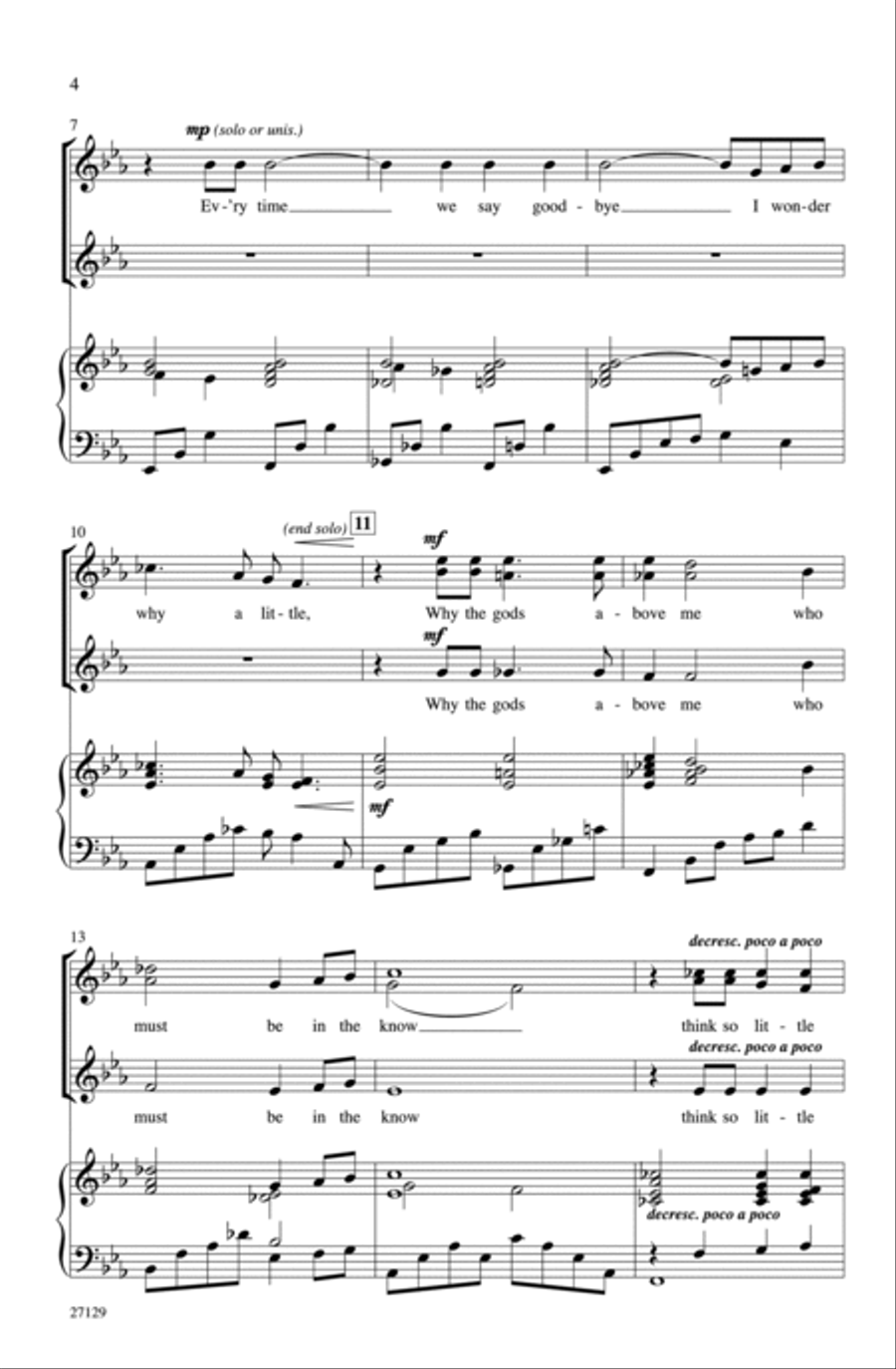 Ev'ry Time We Say Goodbye Women's Choir scores gallery preview page 3
