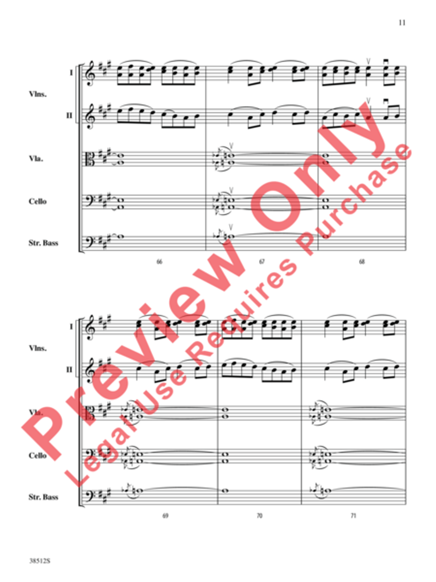 Bluegrass Fiddle Frenzy String Orchestra scores gallery preview page 12