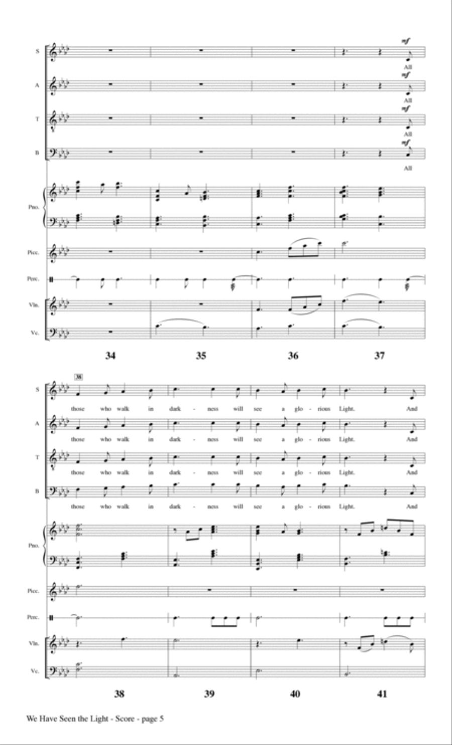 We Have Seen the Light - Full Score Choir scores gallery preview page 5