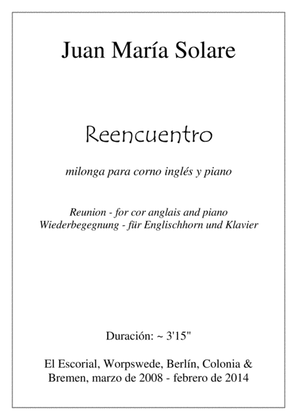 Book cover for Reencuentro [cor anglais & piano]