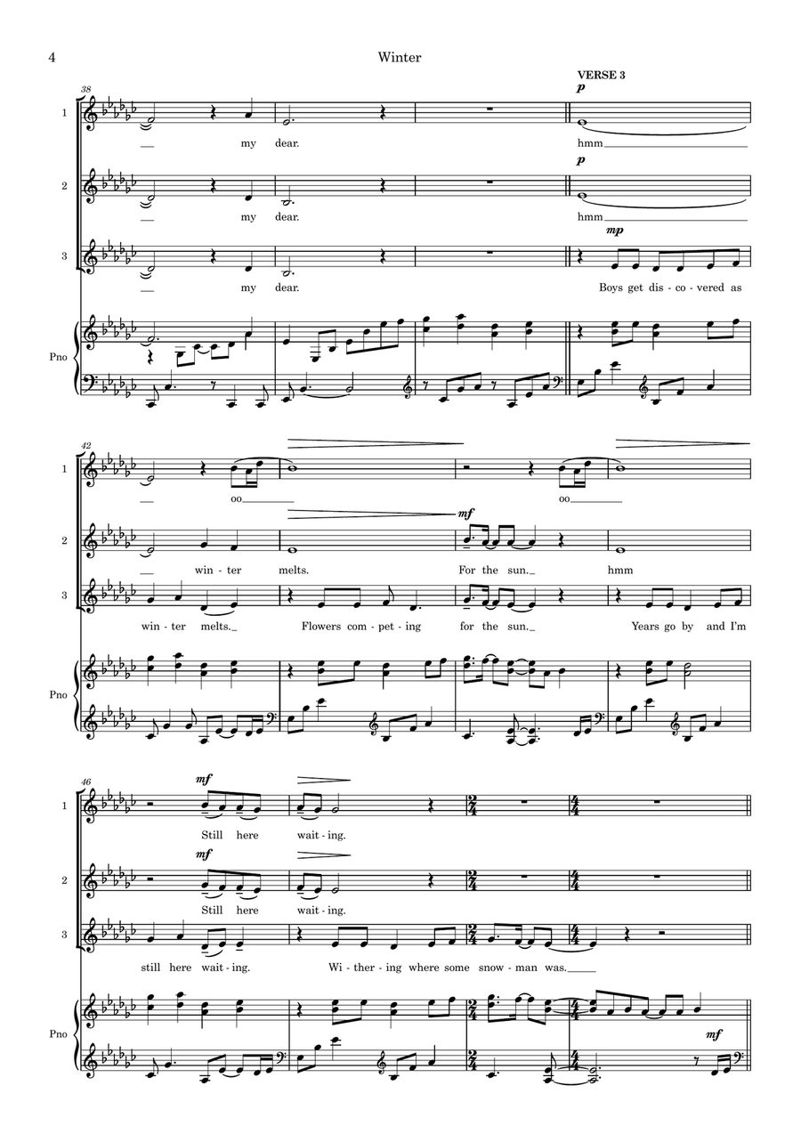 Winter (arr. Fiona Lander) SSA scores gallery preview page 4