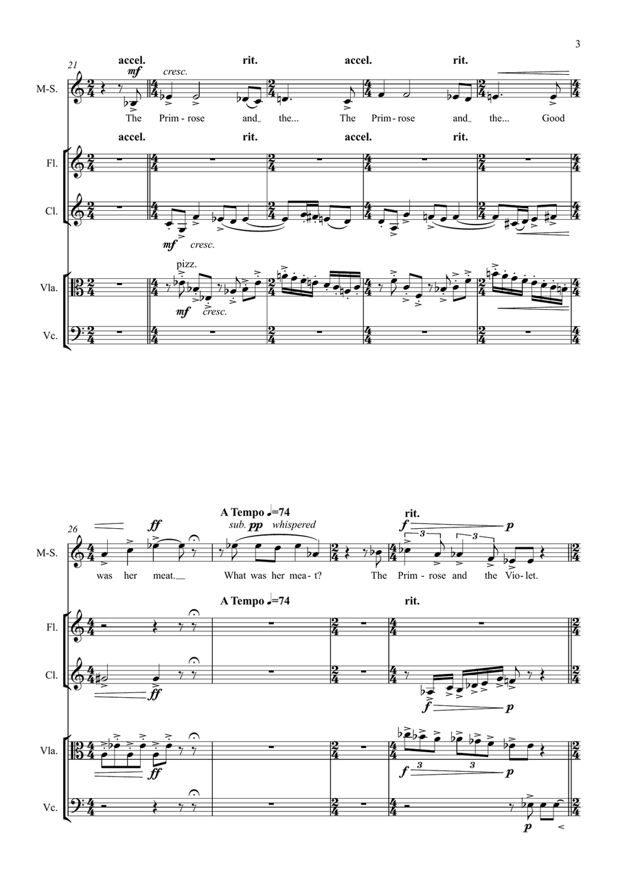 Maiden in the Moor, Op. 18 Small Ensemble scores gallery preview page 3