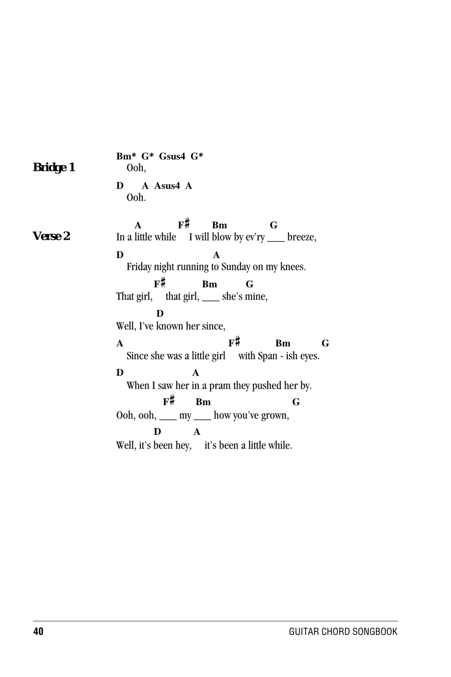 In A Little While Acoustic Guitar scores gallery preview page 2