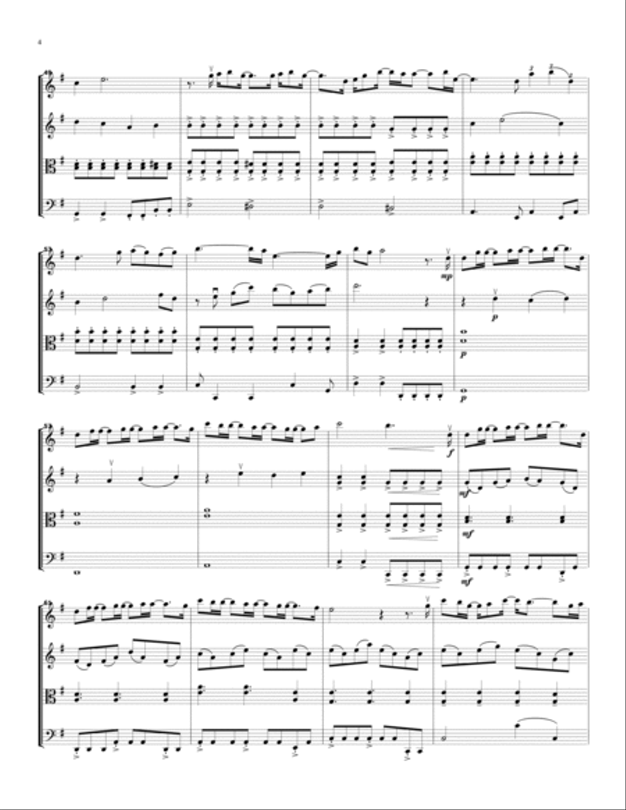 A Million Dreams String Quartet scores gallery preview page 4