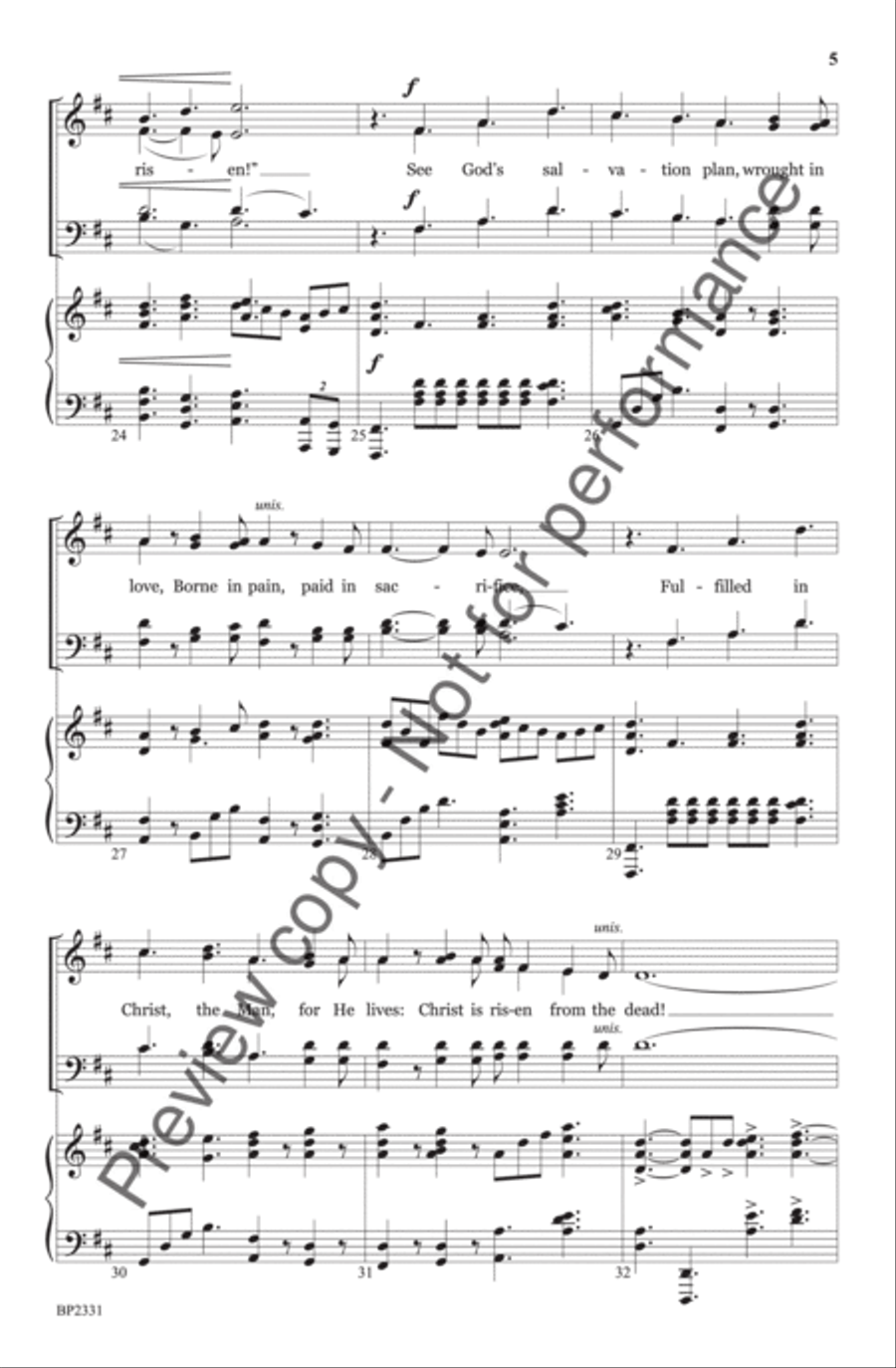 Resurrection Hymn (See What A Morning) 4-Part scores gallery preview page 6