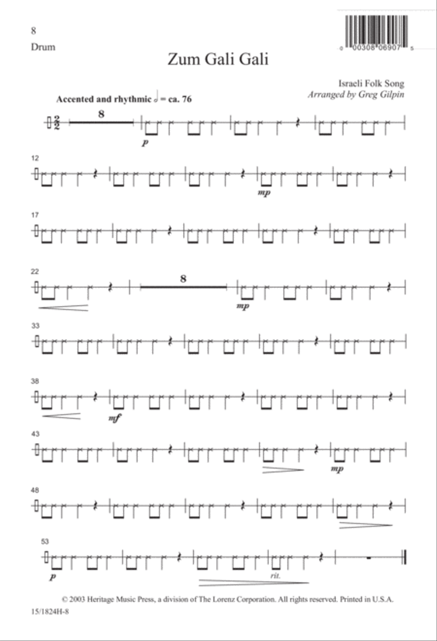 Zum Gali Gali 2-Part scores gallery preview page 8