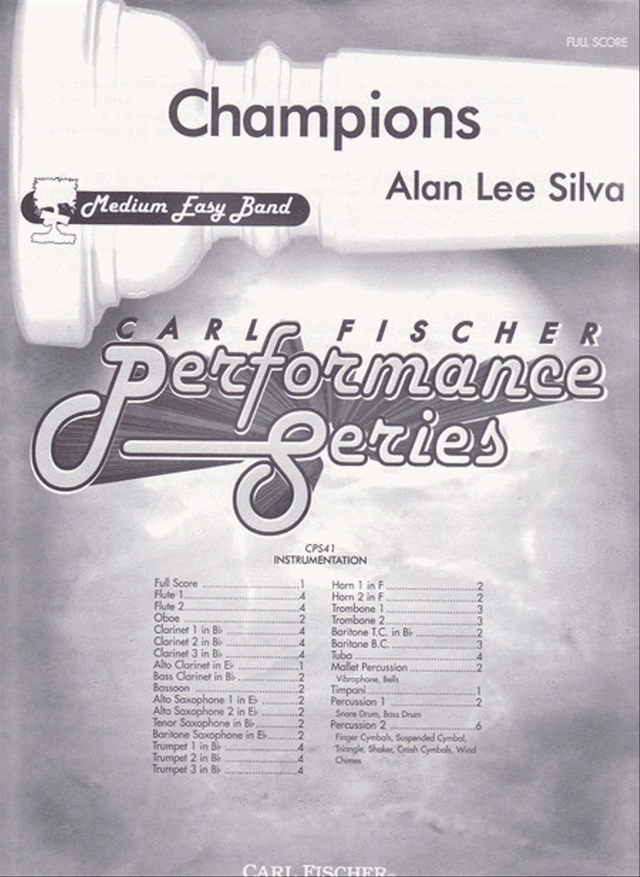 Champions Concert Band scores gallery preview page 1