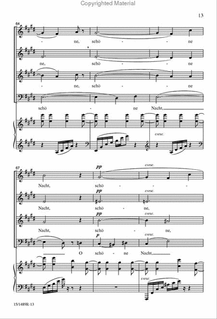 O Schöne Nacht 4-Part scores gallery preview page 12